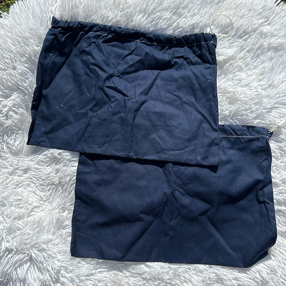 🩶5/$30 Vineyard Vines Set of 2 Navy Blue Drawstring Shoe Travel Bags 14”x10” - Picture 3 of 9
